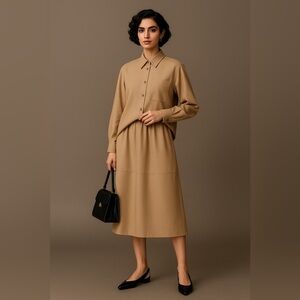 100% Cotton Elegant Tan Women's Set-Missing label